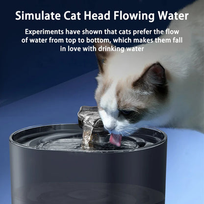 Fonte Automática de Água para Gatos e Cães com Recirculação e Filtro USB