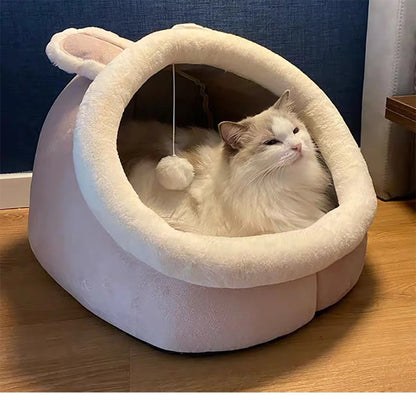 Ninho Conforto™ Cama Caverna para Gatos e Cães Pequenos | Dobrável, Lavável e Ultra Confortável