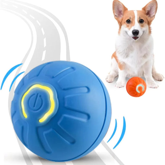 Bola Interativa Inteligente para Cães e Gatos – Brinquedo Elétrico Recarregável com Movimento Automático