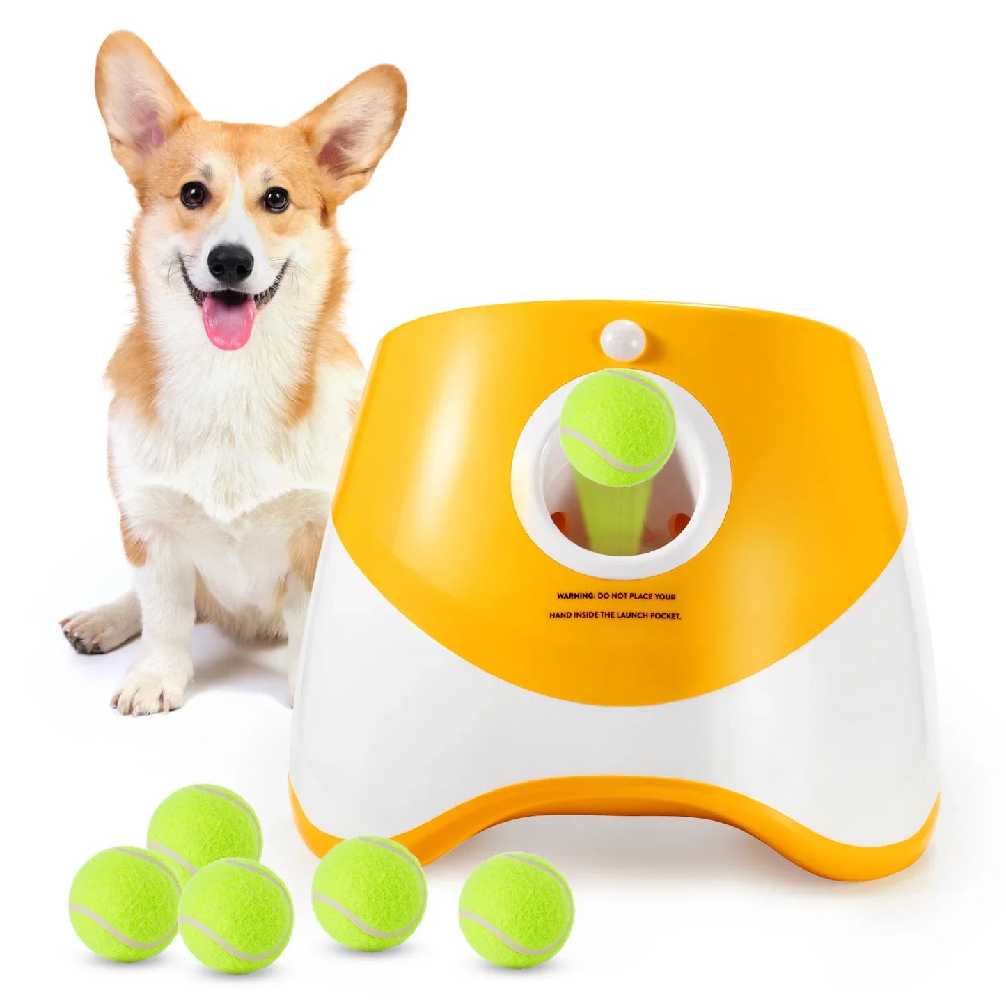 Máquina Automática de Buscar Bola para Cães – Brinquedo Interativo Recarregável