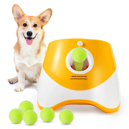 Máquina Automática de Buscar Bola para Cães – Brinquedo Interativo Recarregável