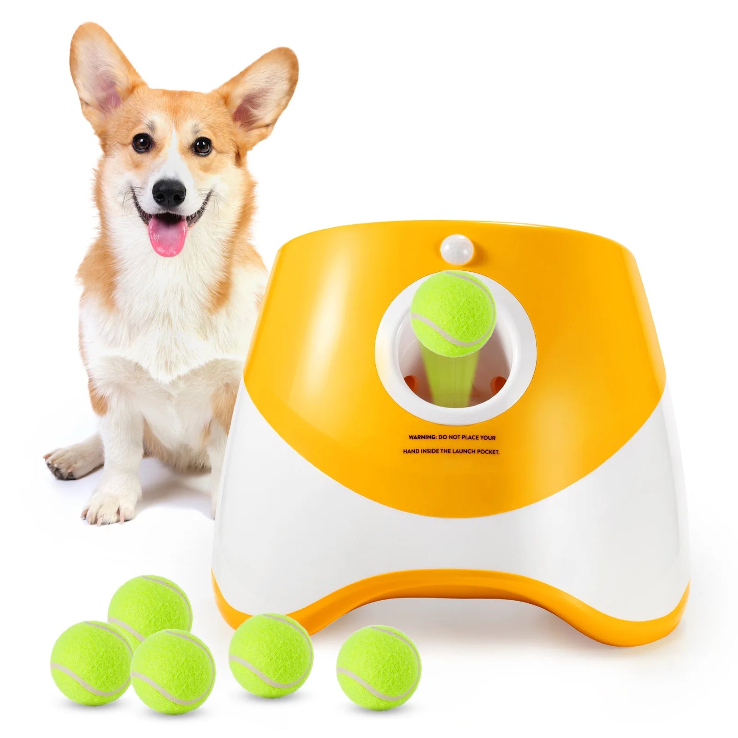Máquina Automática de Buscar Bola para Cães – Brinquedo Interativo Recarregável