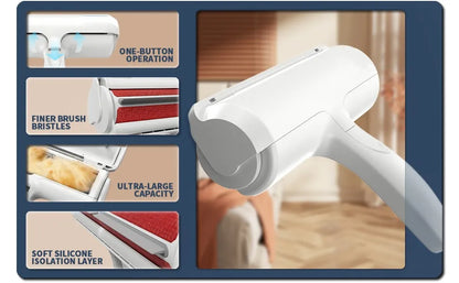 Rolo Removedor de Pelo para Cães e Gatos com Base Autolimpante | Reutilizável para Sofás, Roupa e Tapetes