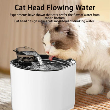 Fonte Automática de Água para Gatos e Cães com Recirculação e Filtro USB