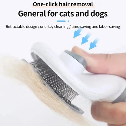Escova Auto-Limpeza para Cães e Gatos