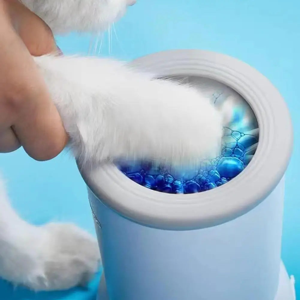 Nunca Mais Tenha Pegadas de Lama em Casa – Lavador Automático de Patas para Pets!