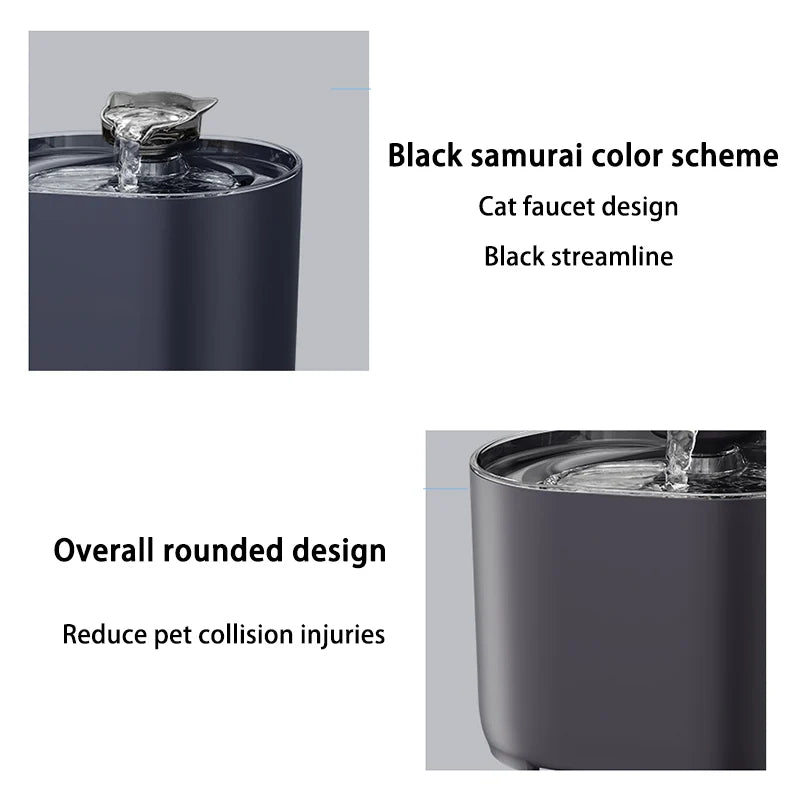 Fonte Automática de Água para Gatos e Cães com Recirculação e Filtro USB