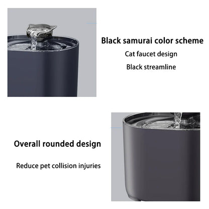 Fonte Automática de Água para Gatos e Cães com Recirculação e Filtro USB
