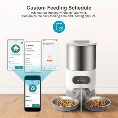 SmartFeed Pro™ Alimentador Automático Inteligente para Cães e Gatos | Controlo por App e Alimentação Programada