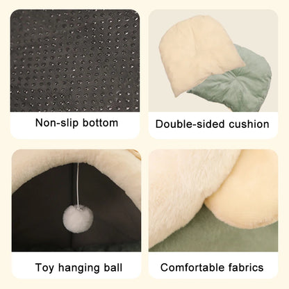 Ninho Conforto™ Cama Caverna para Gatos e Cães Pequenos | Dobrável, Lavável e Ultra Confortável