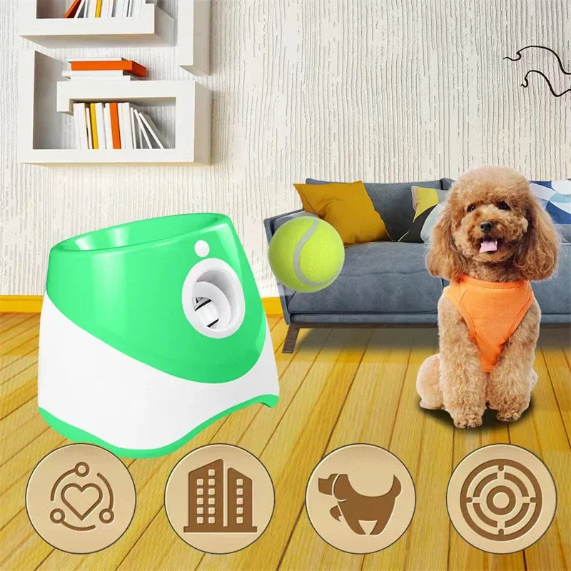 Máquina Automática de Buscar Bola para Cães – Brinquedo Interativo Recarregável