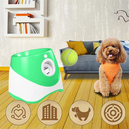 Máquina Automática de Buscar Bola para Cães – Brinquedo Interativo Recarregável