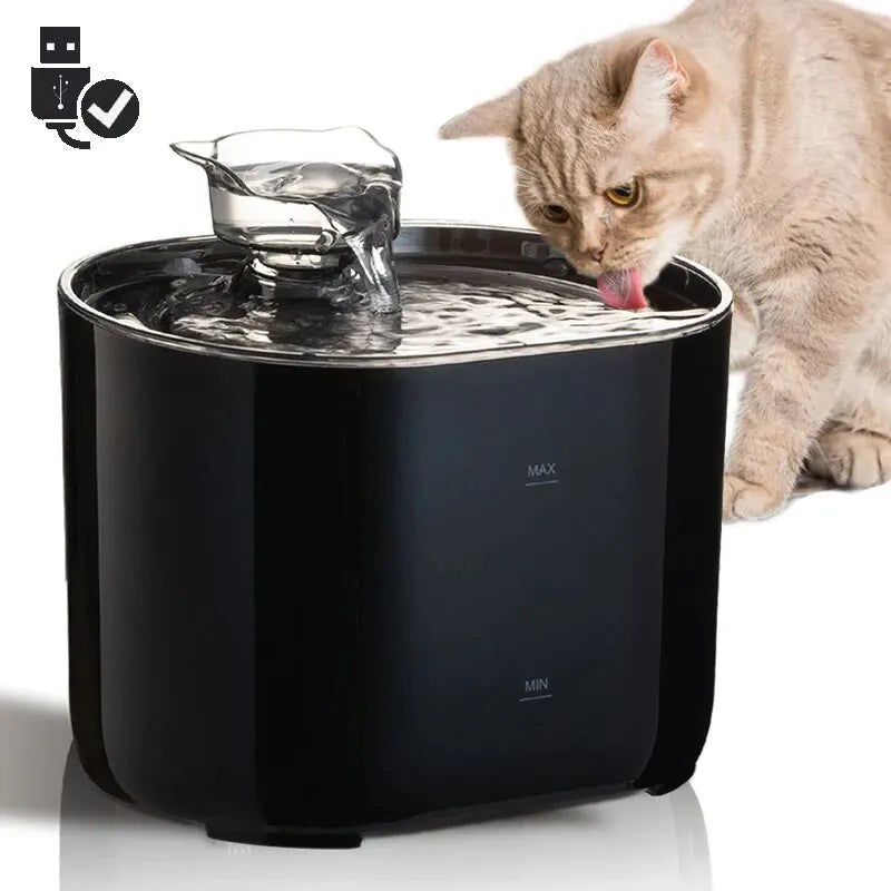 Fonte Automática de Água para Gatos e Cães com Recirculação e Filtro USB