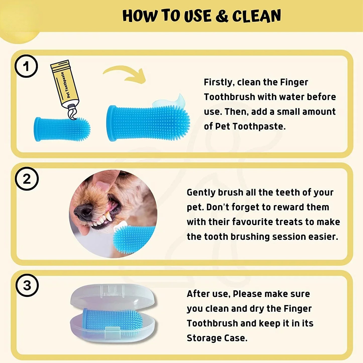 Escova de Dentes de Silicone para Pets