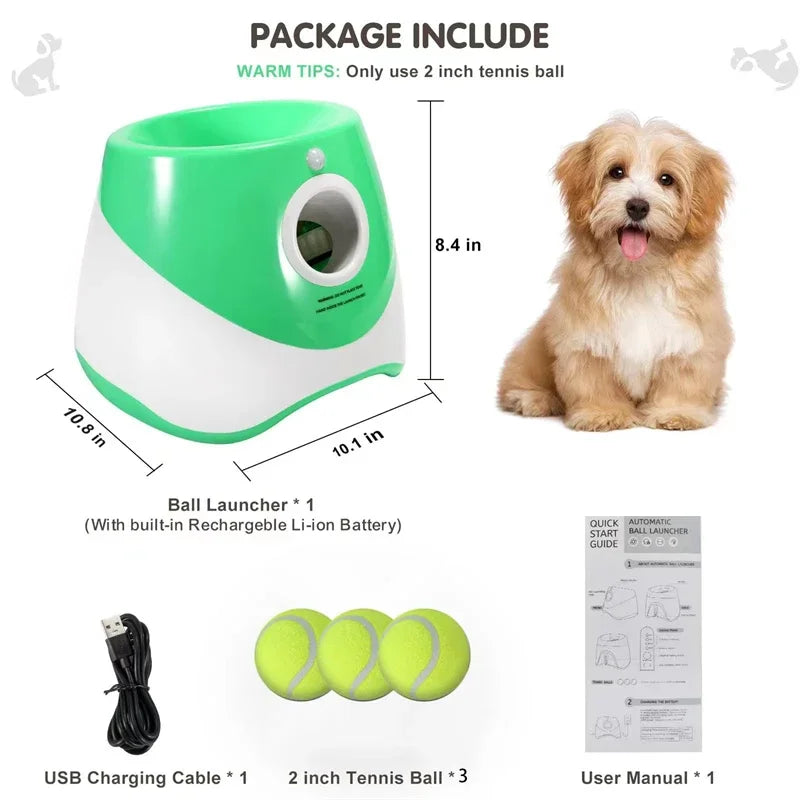 Máquina Automática de Buscar Bola para Cães – Brinquedo Interativo Recarregável