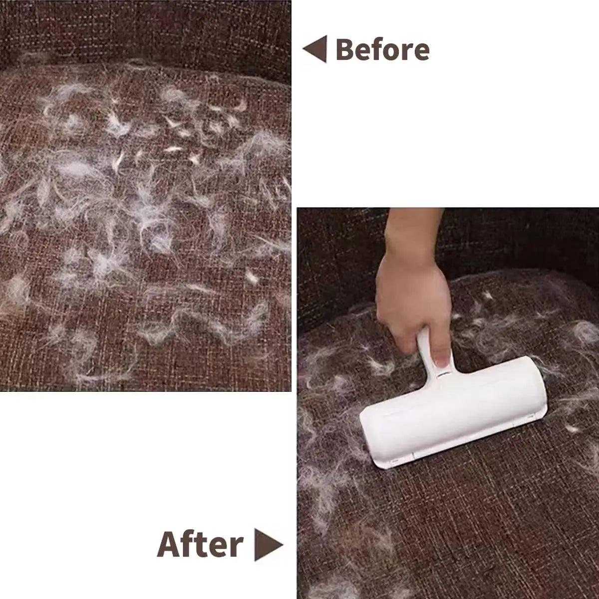 Rolo Removedor de Pelo para Cães e Gatos com Base Autolimpante | Reutilizável para Sofás, Roupa e Tapetes