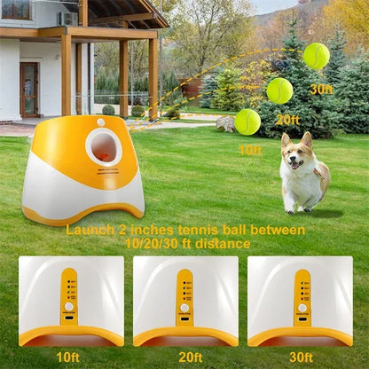 Máquina Automática de Buscar Bola para Cães – Brinquedo Interativo Recarregável