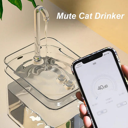 Fonte Automática Ultra Silenciosa para Gatos com Filtro USB