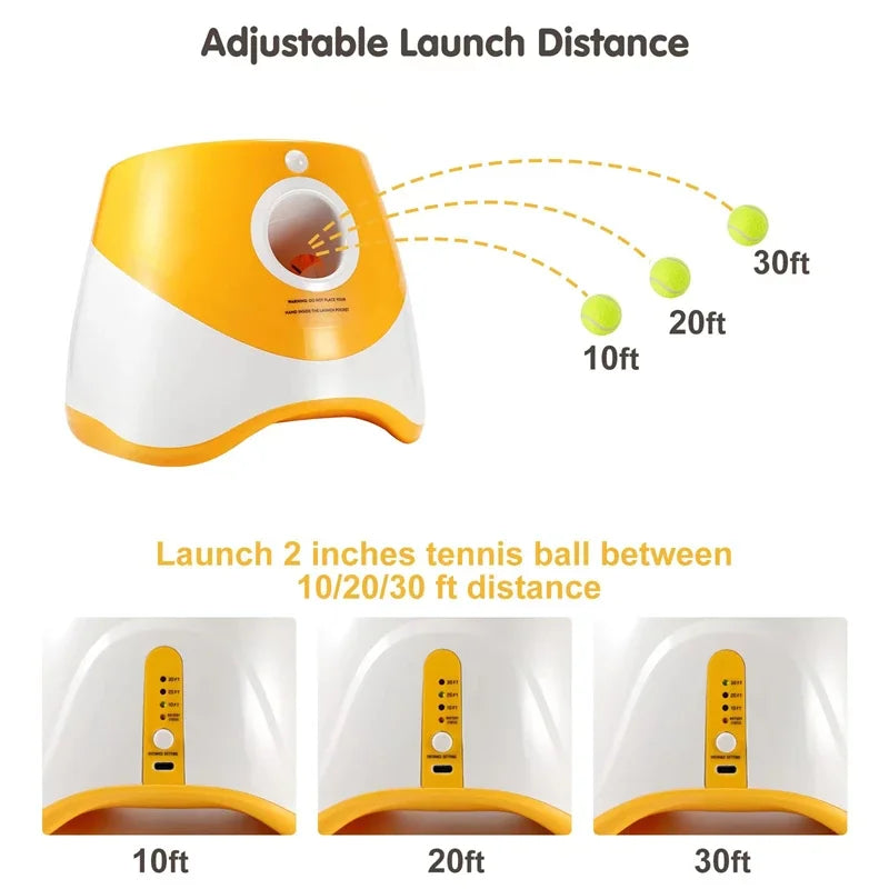 Máquina Automática de Buscar Bola para Cães – Brinquedo Interativo Recarregável