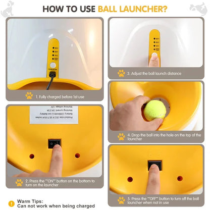 Máquina Automática de Buscar Bola para Cães – Brinquedo Interativo Recarregável
