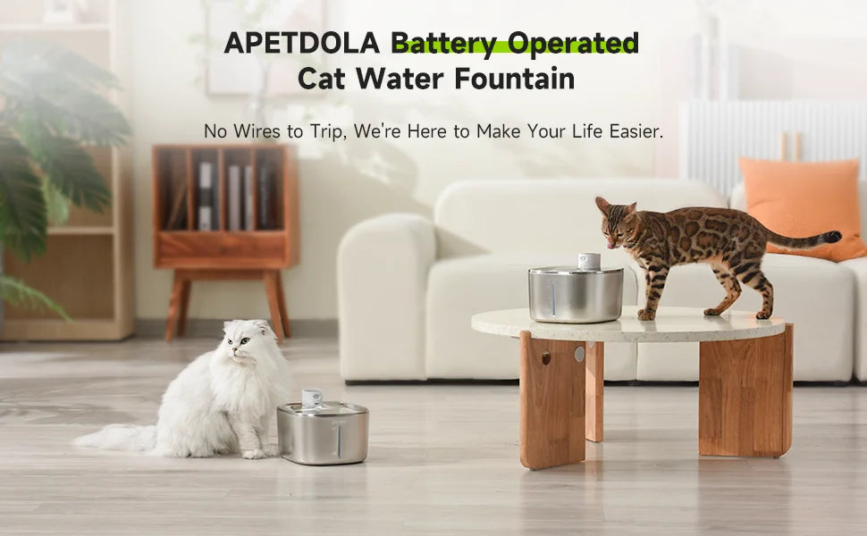 Fonte Automática Inteligente APETDOLA 4L com Sensor Sem Fios para Gatos e Cães