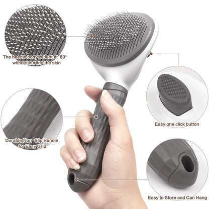 Escova Auto-Limpeza para Cães e Gatos