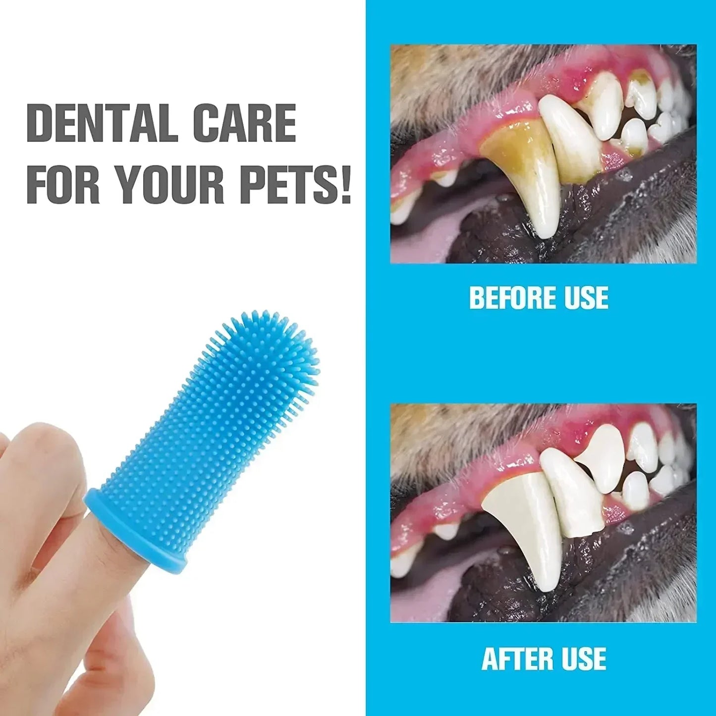 Escova de Dentes de Silicone para Pets