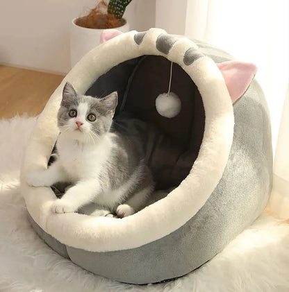 Ninho Conforto™ Cama Caverna para Gatos e Cães Pequenos | Dobrável, Lavável e Ultra Confortável