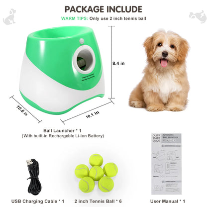 Máquina Automática de Buscar Bola para Cães – Brinquedo Interativo Recarregável