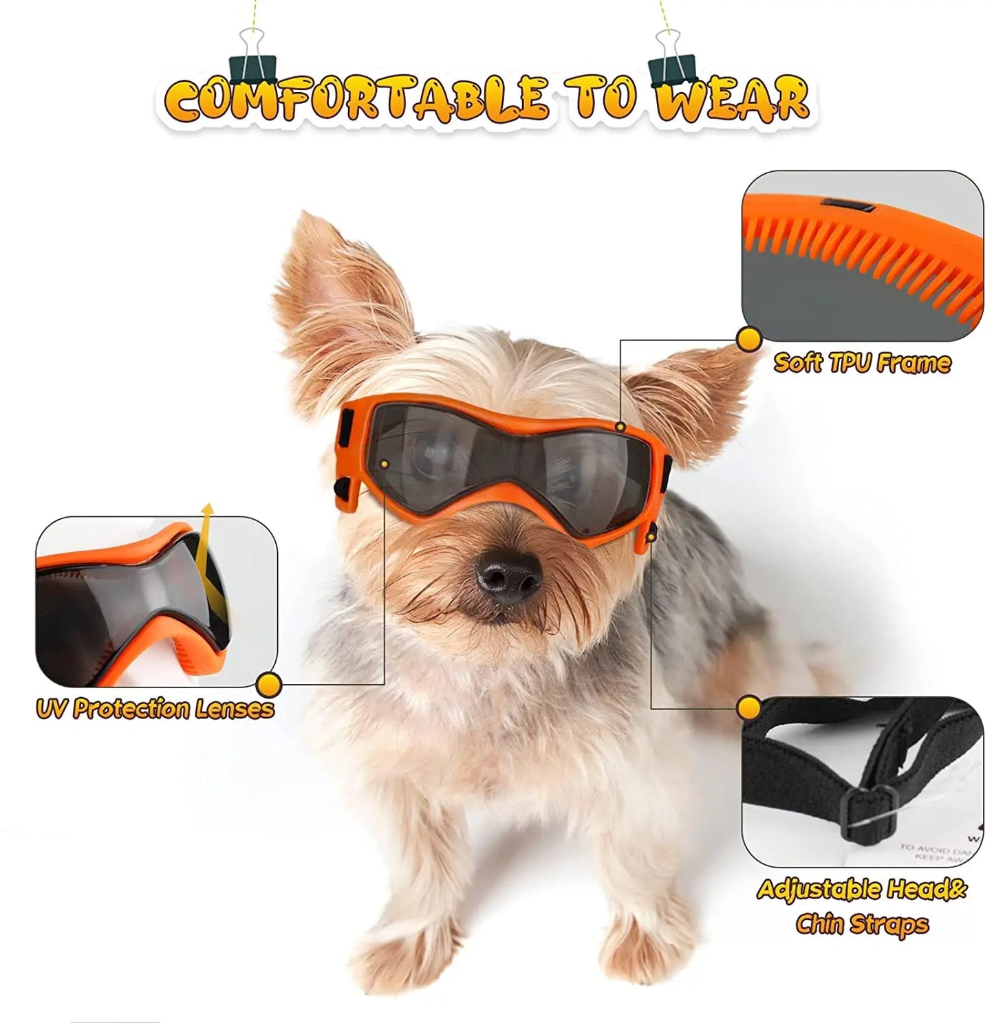 Óculos de Sol com Proteção UV para Cães e Gatos