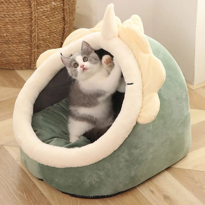 Ninho Conforto™ Cama Caverna para Gatos e Cães Pequenos | Dobrável, Lavável e Ultra Confortável
