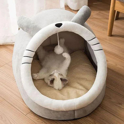Ninho Conforto™ Cama Caverna para Gatos e Cães Pequenos | Dobrável, Lavável e Ultra Confortável