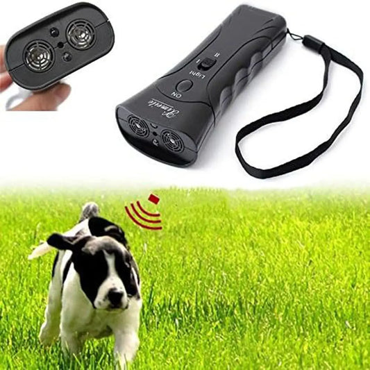 Dispositivo Ultrassónico Anti-Latidos para Cães com LED – Repelente e Treino de Comportamento Portátil