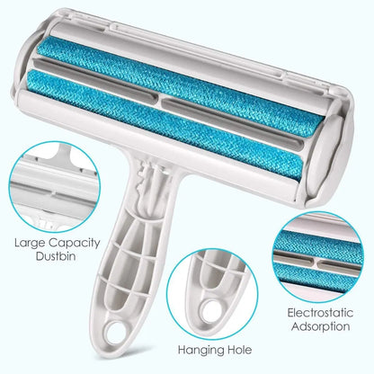 Rolo Removedor de Pelo para Cães e Gatos com Base Autolimpante | Reutilizável para Sofás, Roupa e Tapetes
