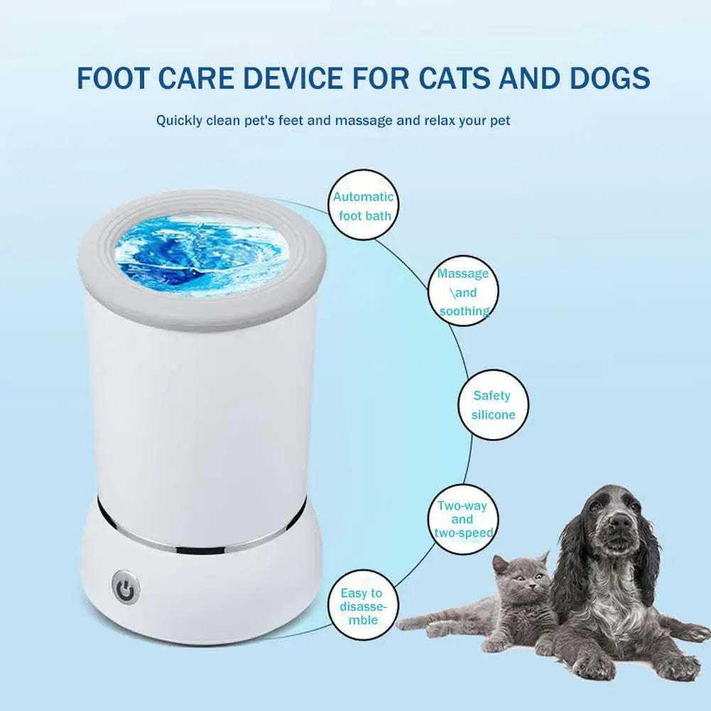 Nunca Mais Tenha Pegadas de Lama em Casa – Lavador Automático de Patas para Pets!