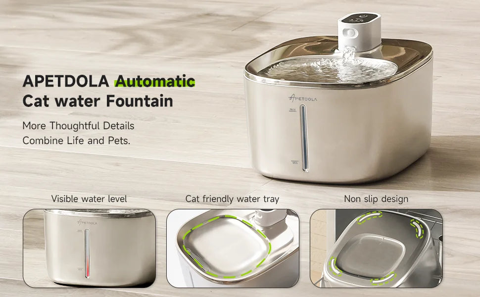 Fonte Automática Inteligente APETDOLA 4L com Sensor Sem Fios para Gatos e Cães