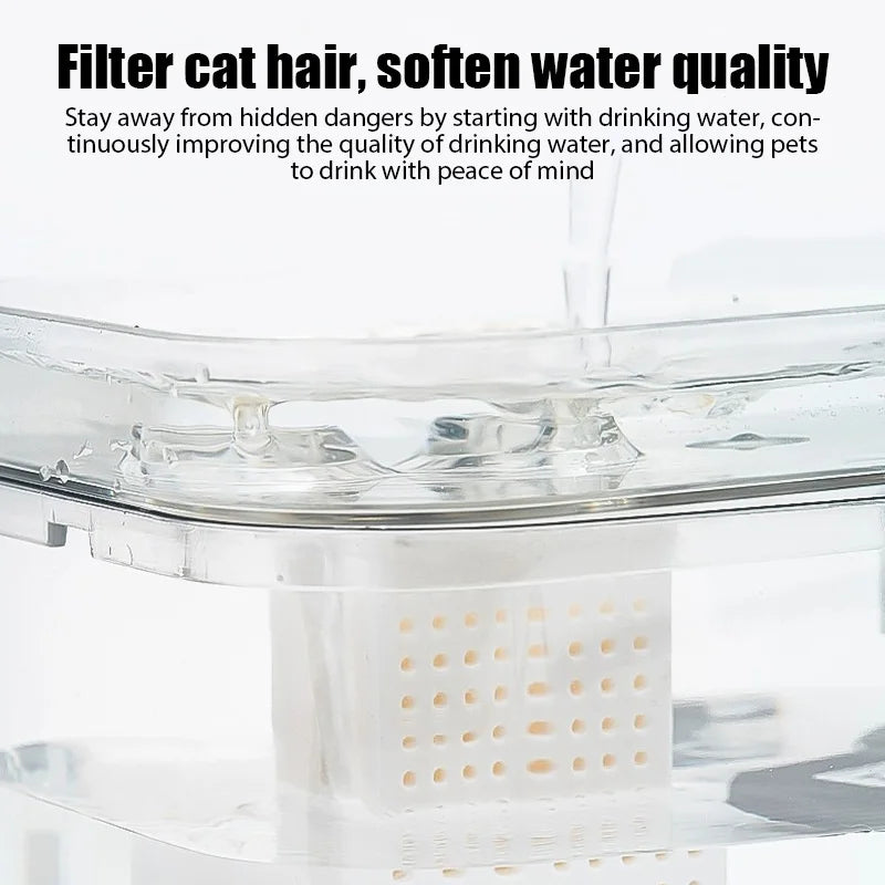 Fonte Automática Ultra Silenciosa para Gatos com Filtro USB