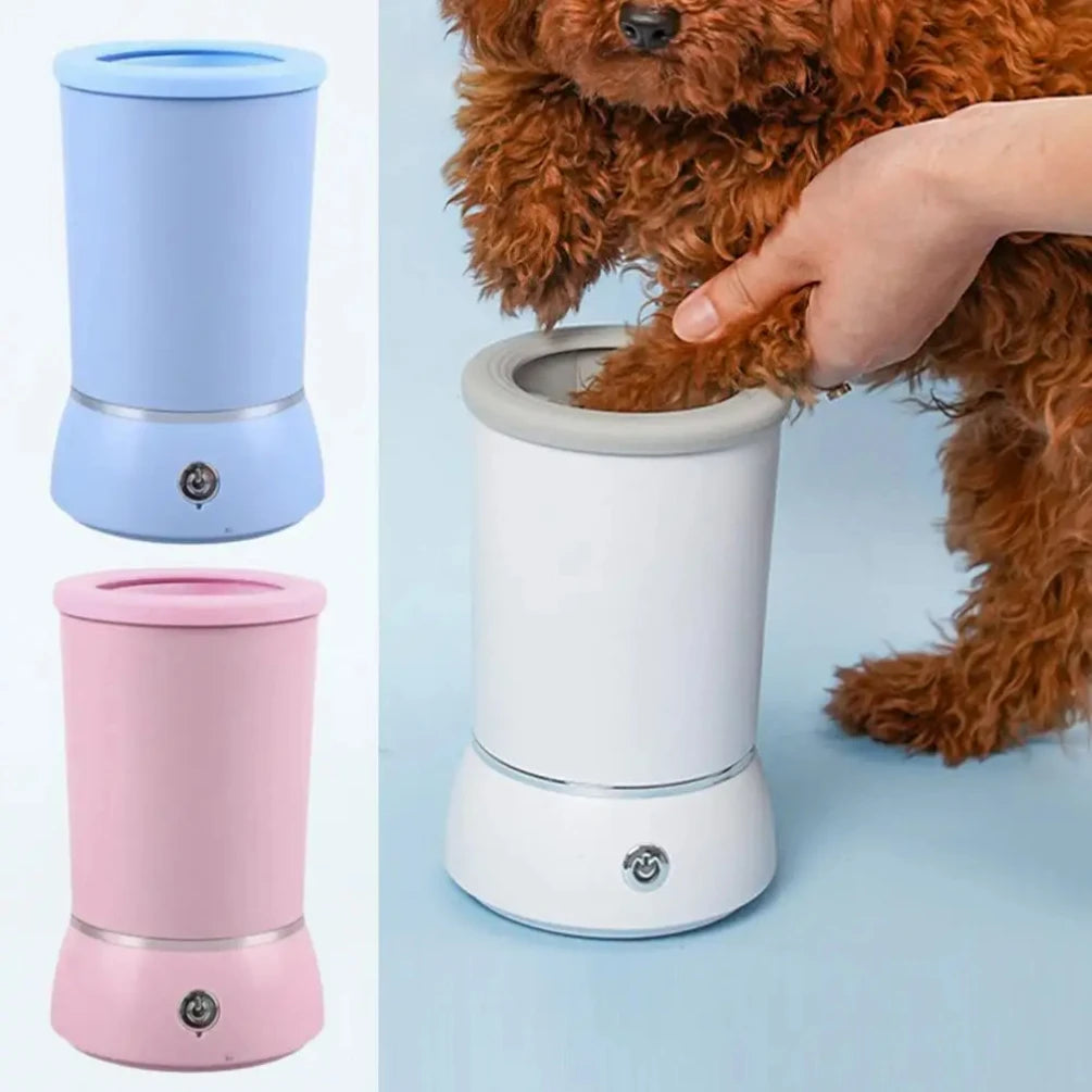 Nunca Mais Tenha Pegadas de Lama em Casa – Lavador Automático de Patas para Pets!