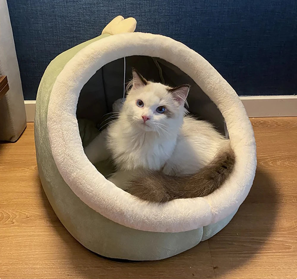 Ninho Conforto™ Cama Caverna para Gatos e Cães Pequenos | Dobrável, Lavável e Ultra Confortável