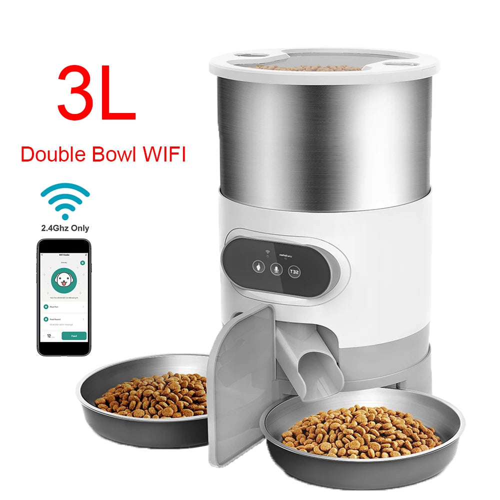 SmartFeed Pro™ Alimentador Automático Inteligente para Cães e Gatos | Controlo por App e Alimentação Programada