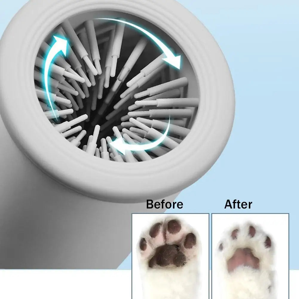 Nunca Mais Tenha Pegadas de Lama em Casa – Lavador Automático de Patas para Pets!