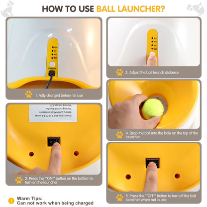 Máquina Automática de Buscar Bola para Cães – Brinquedo Interativo Recarregável