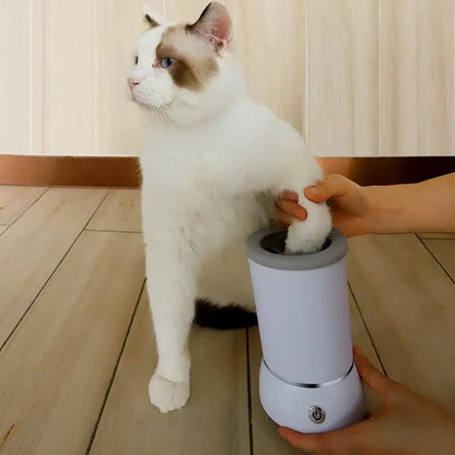Nunca Mais Tenha Pegadas de Lama em Casa – Lavador Automático de Patas para Pets!
