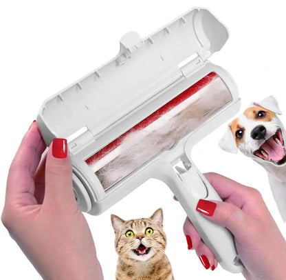 Rolo Removedor de Pelo para Cães e Gatos com Base Autolimpante | Reutilizável para Sofás, Roupa e Tapetes